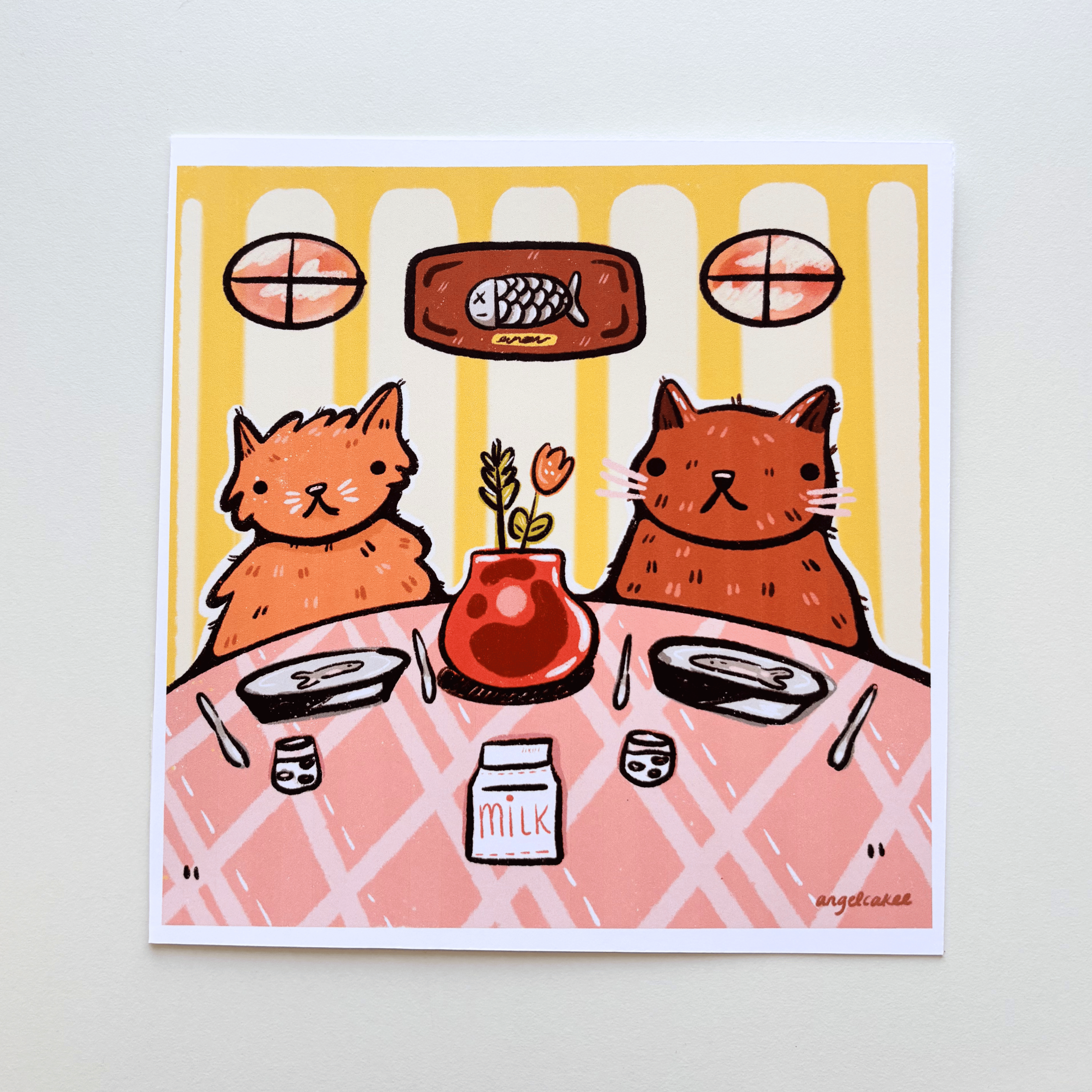 Cats Dining Print