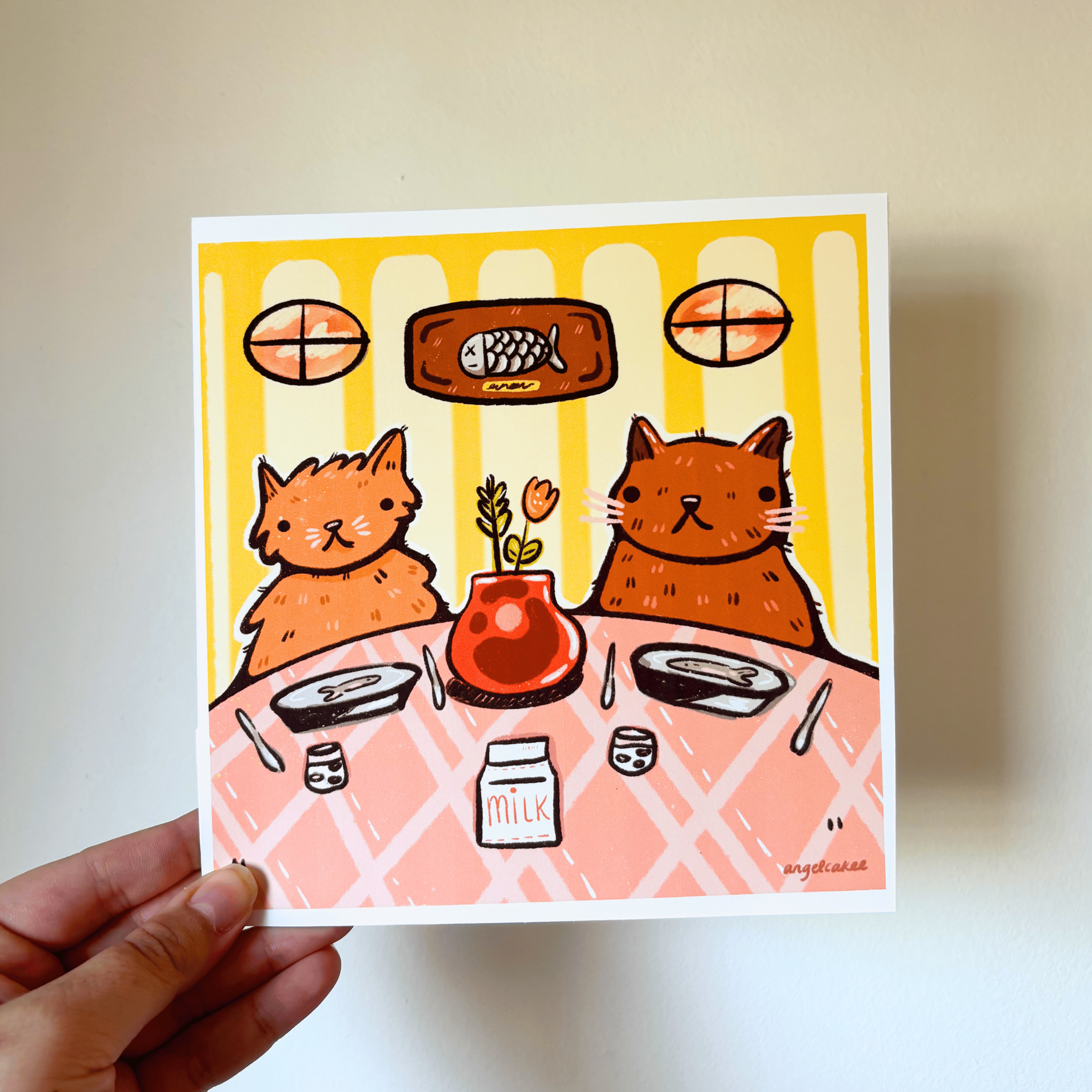Cats Dining Print