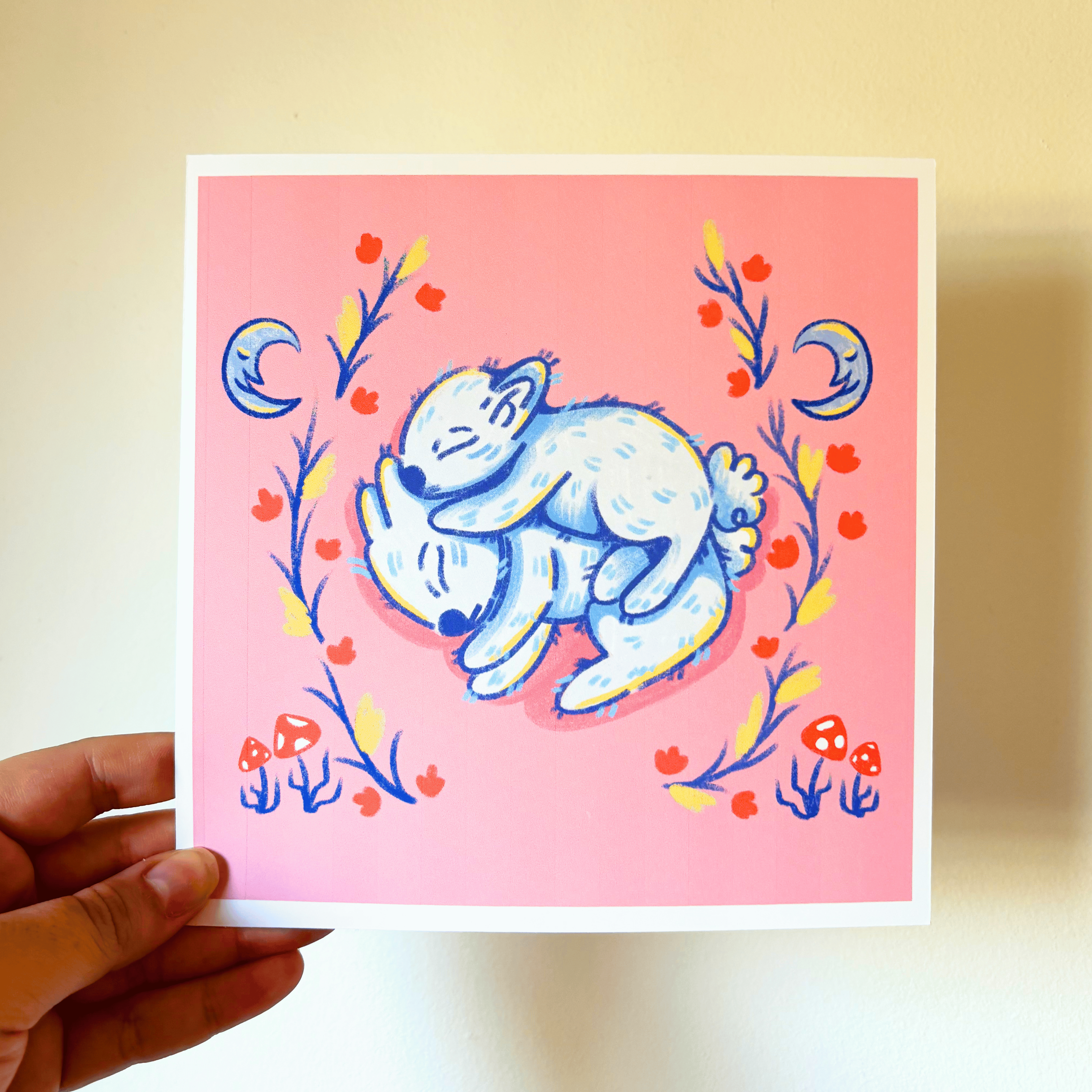Bunnies Sleeping Print