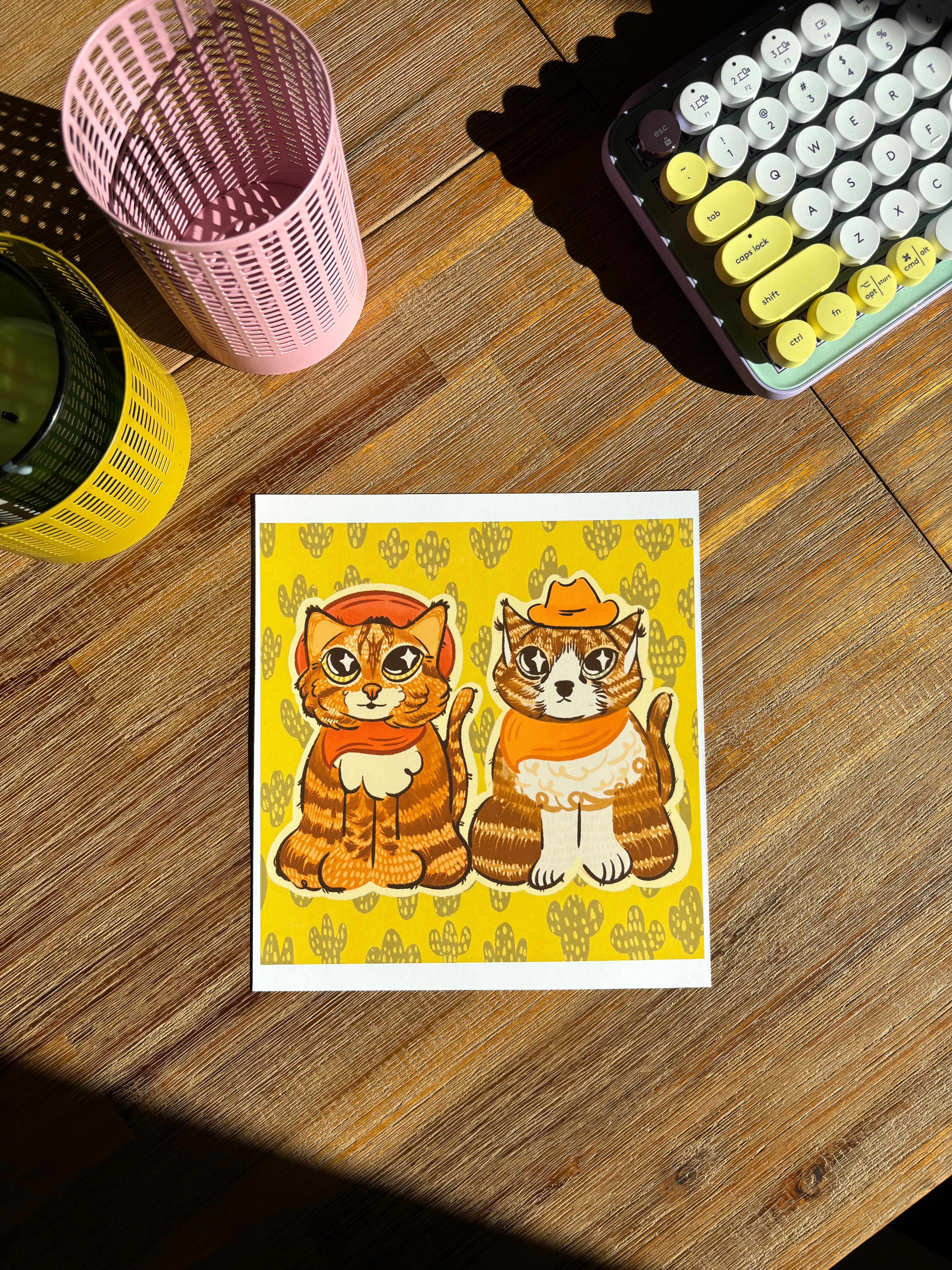Cowboy Cat Print